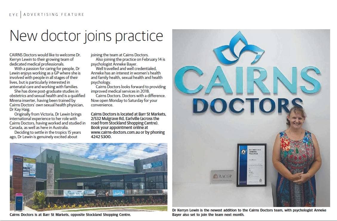 New Doctor Joins Cairns Doctors